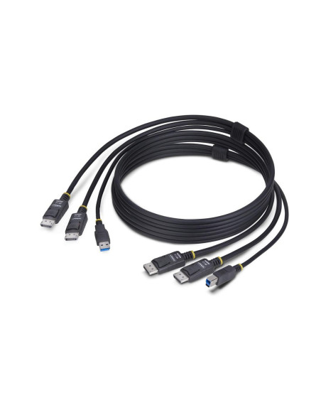 Cable 2x displayport usb tipo a