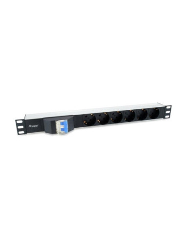 Regleta equip rack 19 pulgadas 1u 6
