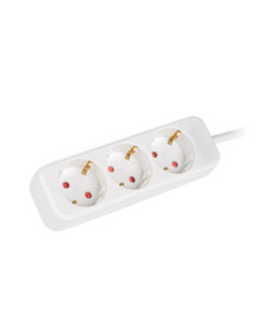 Regleta lanberg 3 tomas schuko blanca