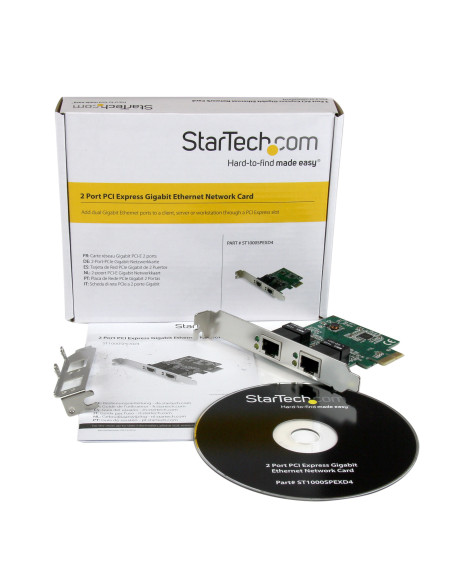 Tarjeta red startech 2 puertos ethernet