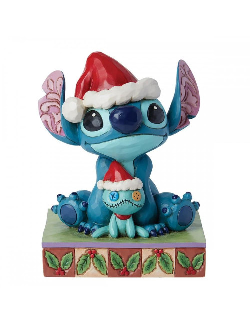 Figura enesco disney santa stitch con
