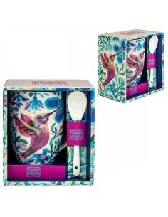 Taza con cuchara enesco colibrí