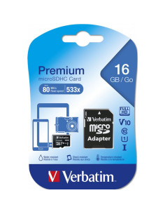 Tarjeta memoria micro sd verbatim 16gb