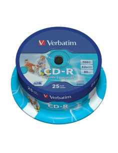 Verbatim cd - r 700mb 52x tarrina 25
