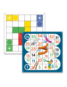 Tapete parchis + escaleras tilk robots