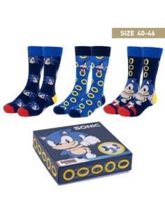 Pack calcetines 3 piezas sonic talla