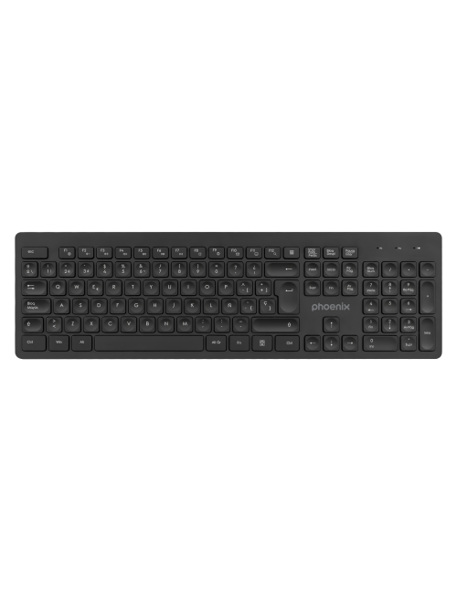 Teclado inalambrico qwerty phoenix k200 negro