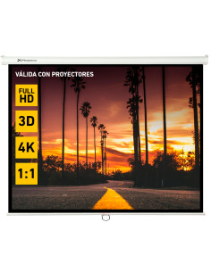 Pantalla manual videoproyector pared y techo