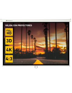 Pantalla manual videoproyector pared y techo