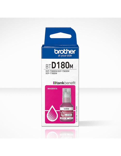 Botella tinta brother btd180m magenta 5000