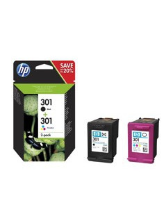 Multipack hp n9j72ae nº301 negro y