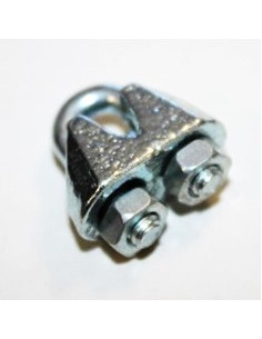 Sujeta cables recto galvanizado din 741
