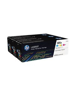 Pack toner cf370am 305a cian - magenta - amarillo