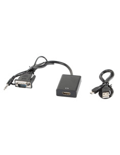 Adaptador lanberg vga macho+audio 3.5mm jack
