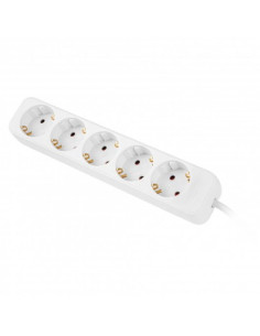 Regleta lanberg 5 tomas schuko blanca