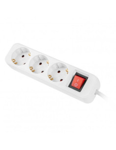 Regleta lanberg 3 tomas schuko con