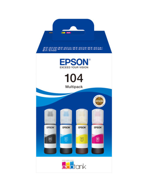 Multipack botellas epson ecotank 104 negro