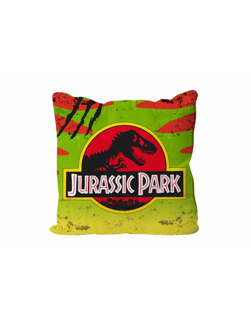 Cojin cuadrado logo coche jurassic park