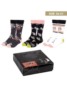 Pack calcetines 3 piezas otaku talla