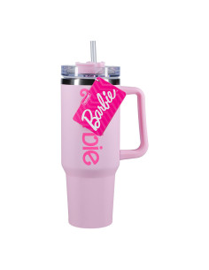 Vaso termo con pajita paladone barbie