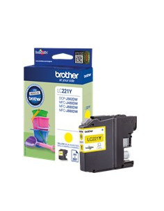 Cartucho tinta brother lc221y amarillo 260