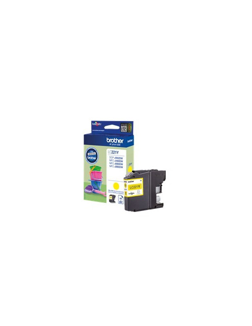 Cartucho tinta brother lc221y amarillo 260