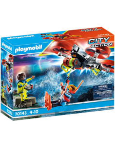 Rescate maritimo: buzo con dron rescate
