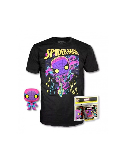 Pop & tee marvel spiderman black