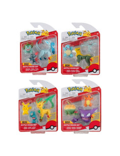 Pack 3 fuguras pokemon batalla ola