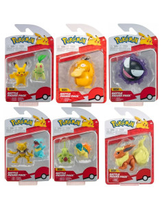 Pack 6 figuras pokemon batalla ola