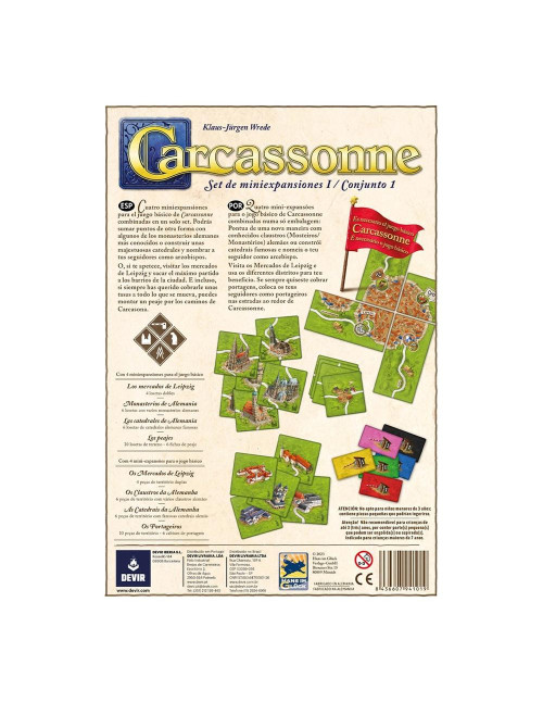Juego mesa devir carcassonne expansiones reunidas