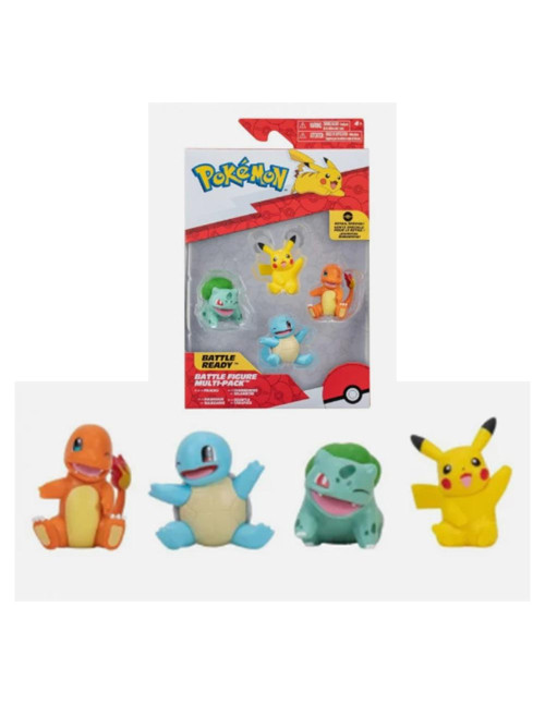 Pack 4 figuras pokemon iniciales kanto