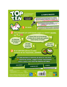 Juego mesa top ten aventuras