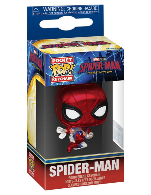 Funko pop keychain llavero: spider - man bnd -