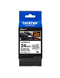 Cinta laminada brother tzefx251 texto negro