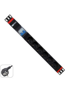 Regleta rack wp 1u 6 enchufes
