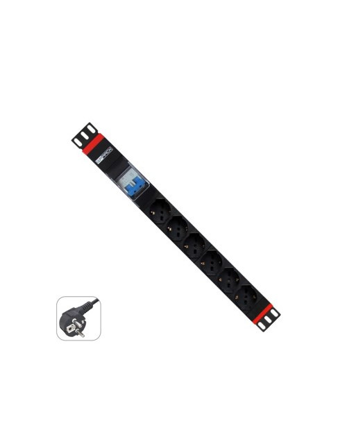 Regleta rack wp 1u 6 enchufes