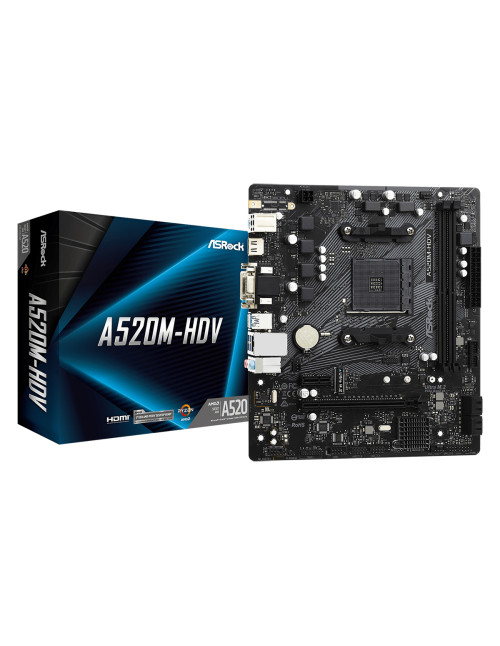 Placa base asrock am4 a520m - hdv m - atx
