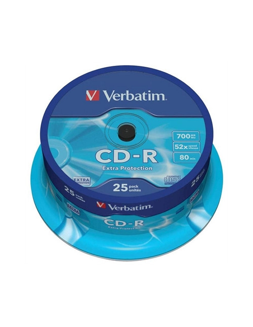 Verbatim cd - r 700mb 52x tarrina 25uds