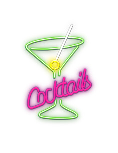 Lampara forever neon plexi led cocktails