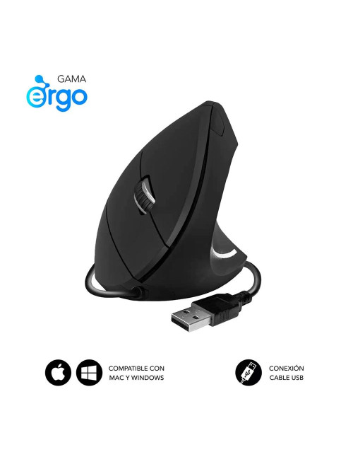 Raton subblim glide vertical ergo negro