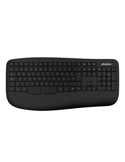 Phoenix k201 teclado ergonomico inalambrico 2.4ghz