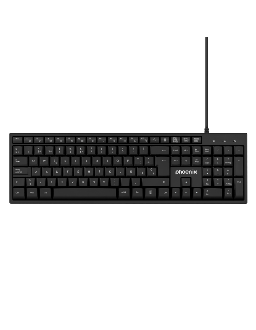 Phoenix k100 teclado multimedia usb negro