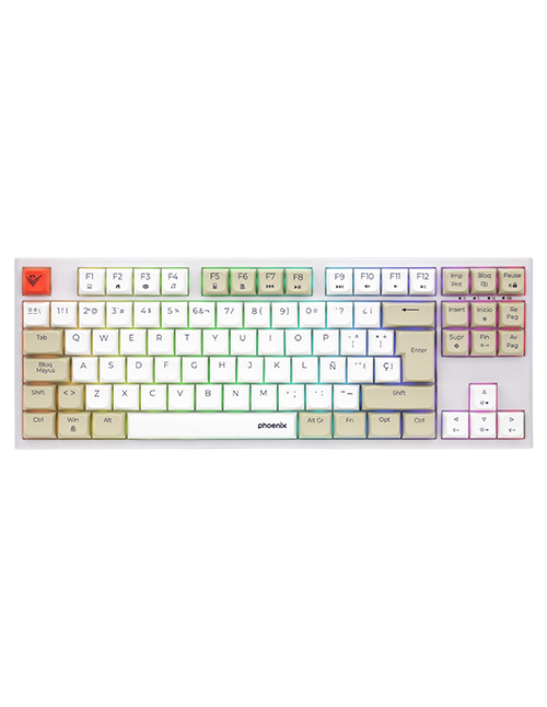 Teclado gaming royal pbt mecanico blanco