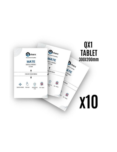 Laminas proteccion frontales qcharx tablet mate