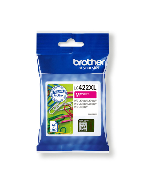 Cartucho tinta brother lc422xlm magenta 1500