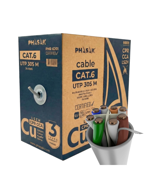 Bobina cable red phasak utp cat.6