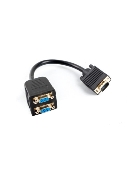 Adaptador lanberg vga vga x2 20cm