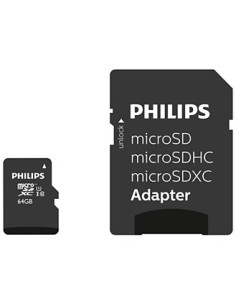 Tarjeta memoria micro sdxc philips 64gb