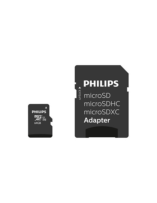 Tarjeta memoria micro sdxc philips 64gb